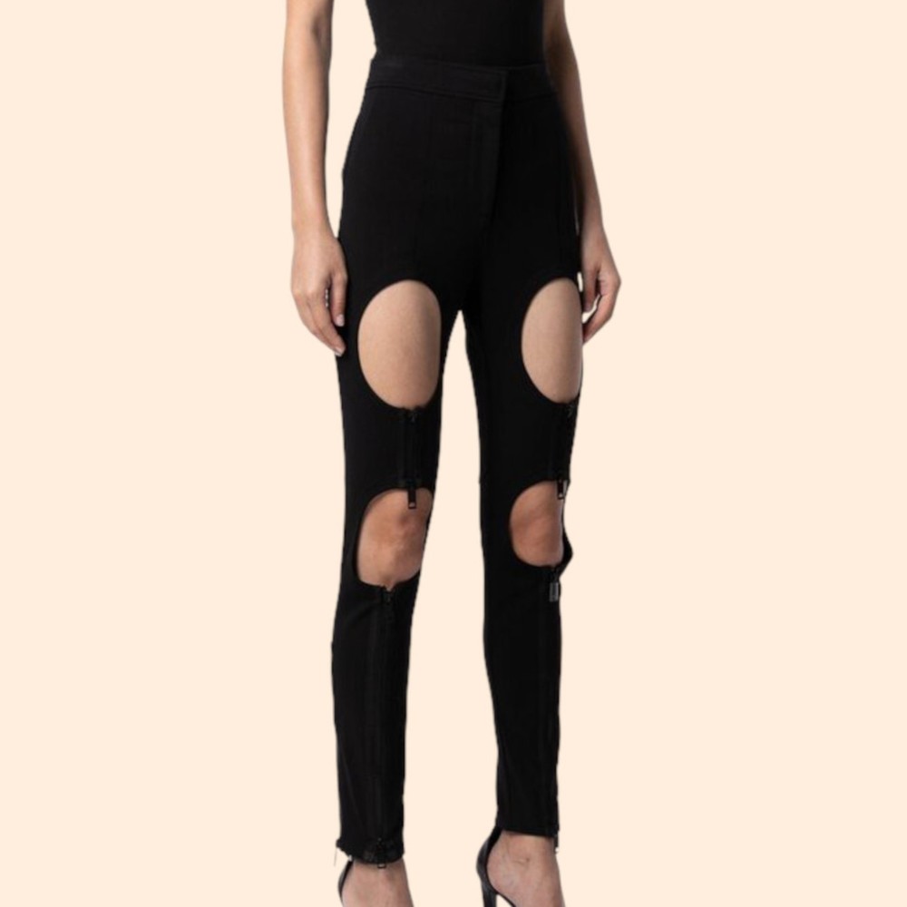 Burberry Black Cutout Skinny Pants